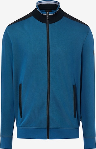 bugatti Zip-Up Hoodie in Blue: front