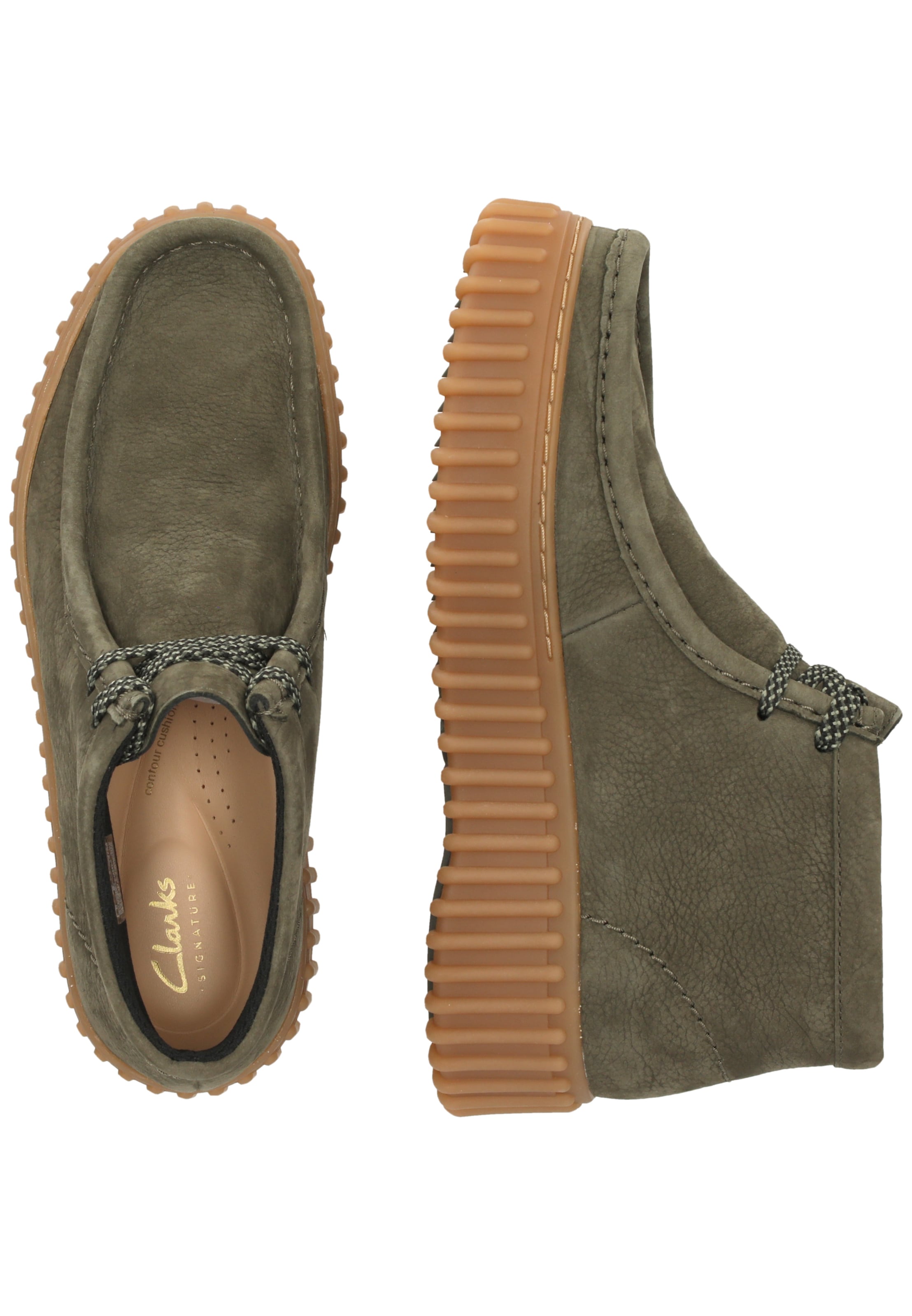 CLARKS Veterschoen 'Torhill Moss' in Groen