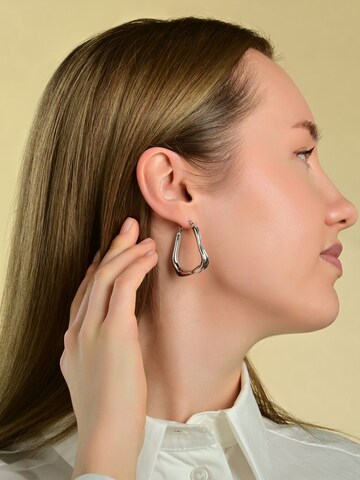 Akzent Earrings 'Verenice, langlebig' in Silver: front