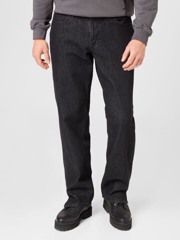 Urban Classics Regular Jeans in Zwart: voorkant