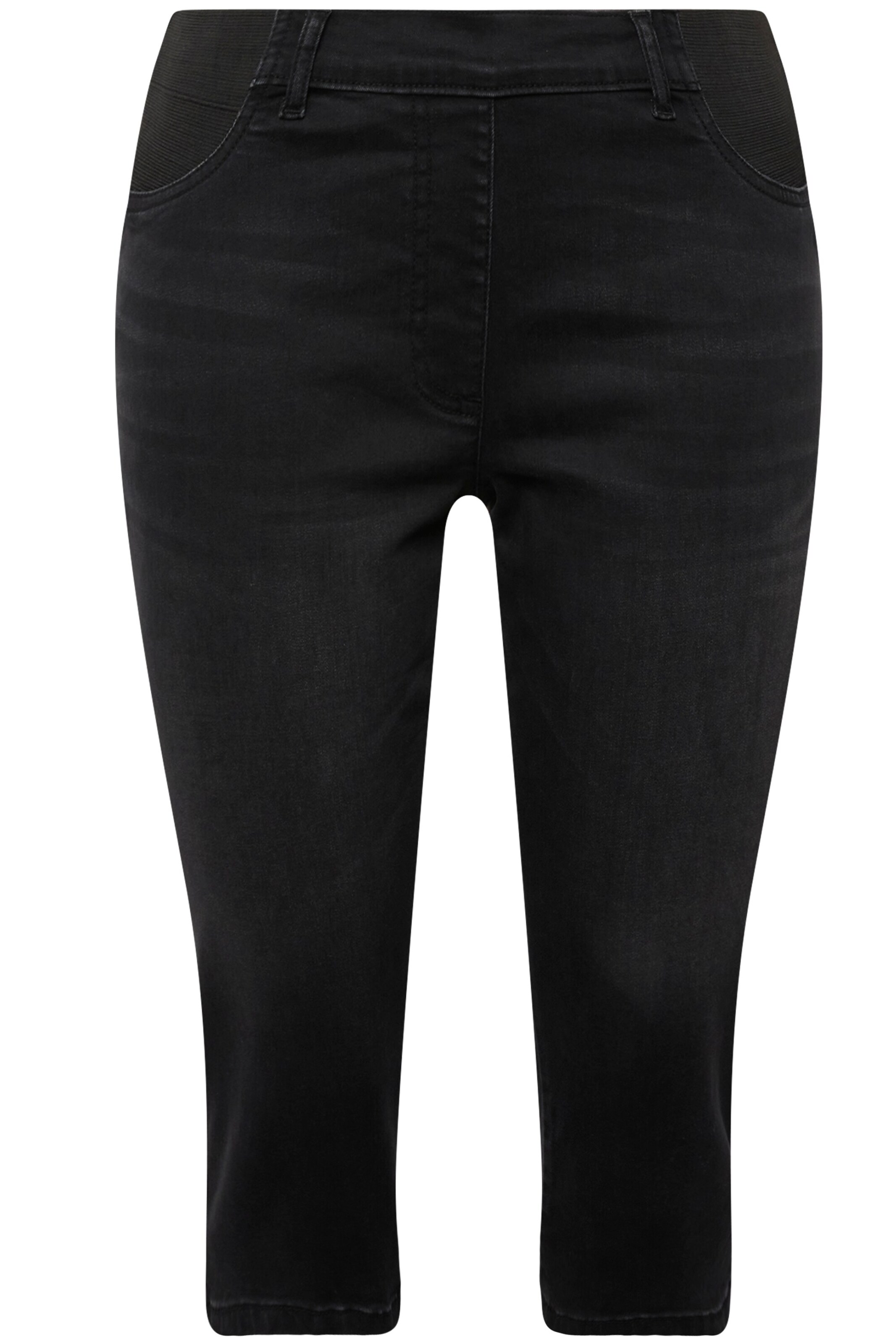 Ulla Popken Skinny Jeans in Zwart: voorkant