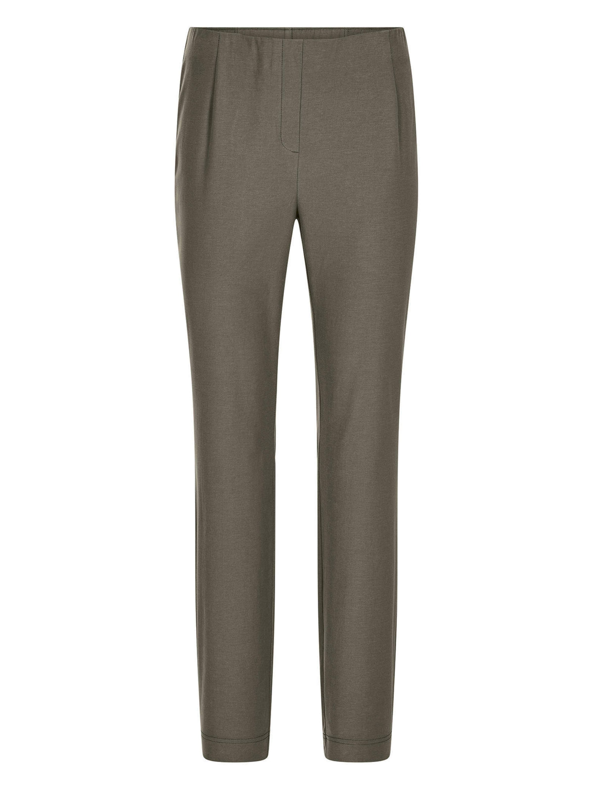 Coupe slim Pantalon 'Louisa' Goldner en vert : devant