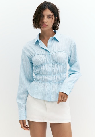 Pull&Bear Bluza | modra barva: sprednja stran