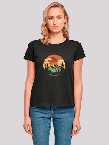 F4NT4STIC Shirt 'Sonnenuntergang Berglandschaft' in Black: front