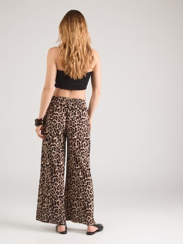 Hailys - Perna larga Calças 'Fa44biola' em branco