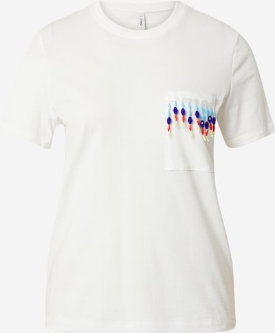 ONLY T-shirt 'TRIBE' en blanc, Vue avec produit