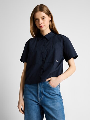 TOM TAILOR DENIM Blouse in Blauw: voorkant