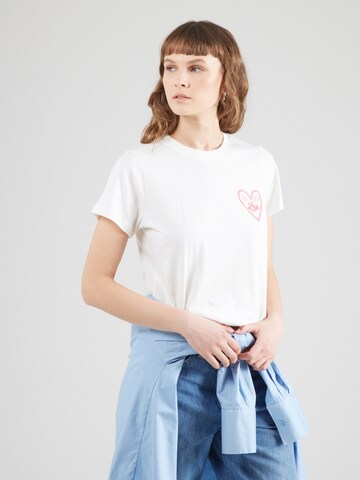 smėlio Lee Marškinėliai 'SMALL LOGO TEE': priekis