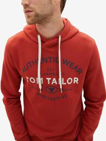 TOM TAILOR - Sweatshirt em vermelho