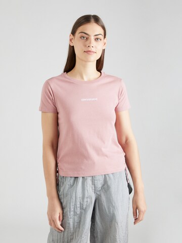 CONVERSE Shirt 'Wordmark' in Roze: voorkant
