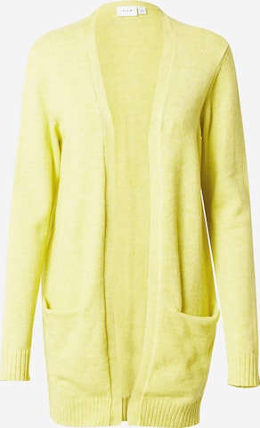 VILA Knit Cardigan 'Ril' in Yellow: front