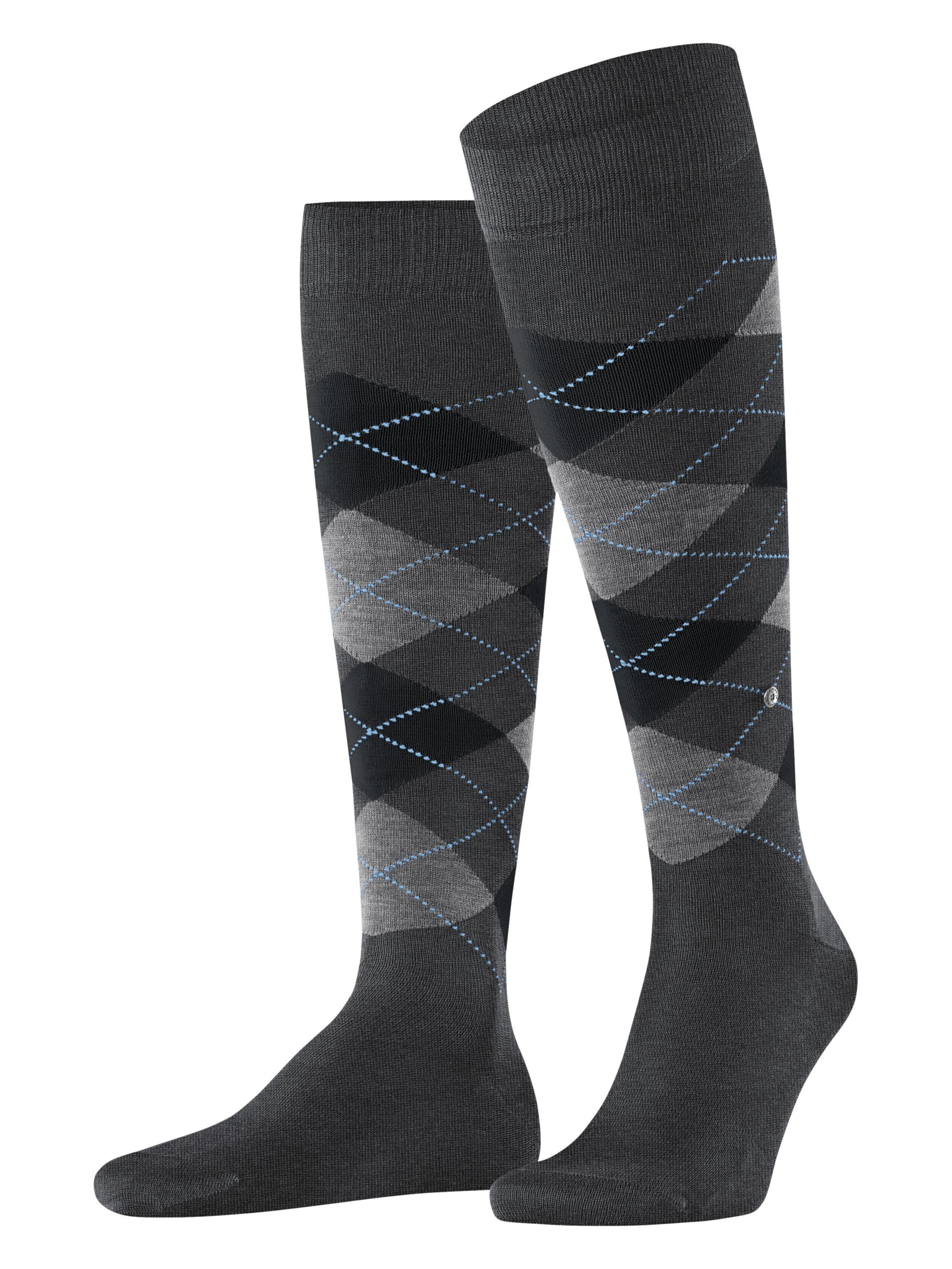 BURLINGTON Kniestrümpfe 'Manchester'‌‌‌‌‌ in Grau: Vorderseite