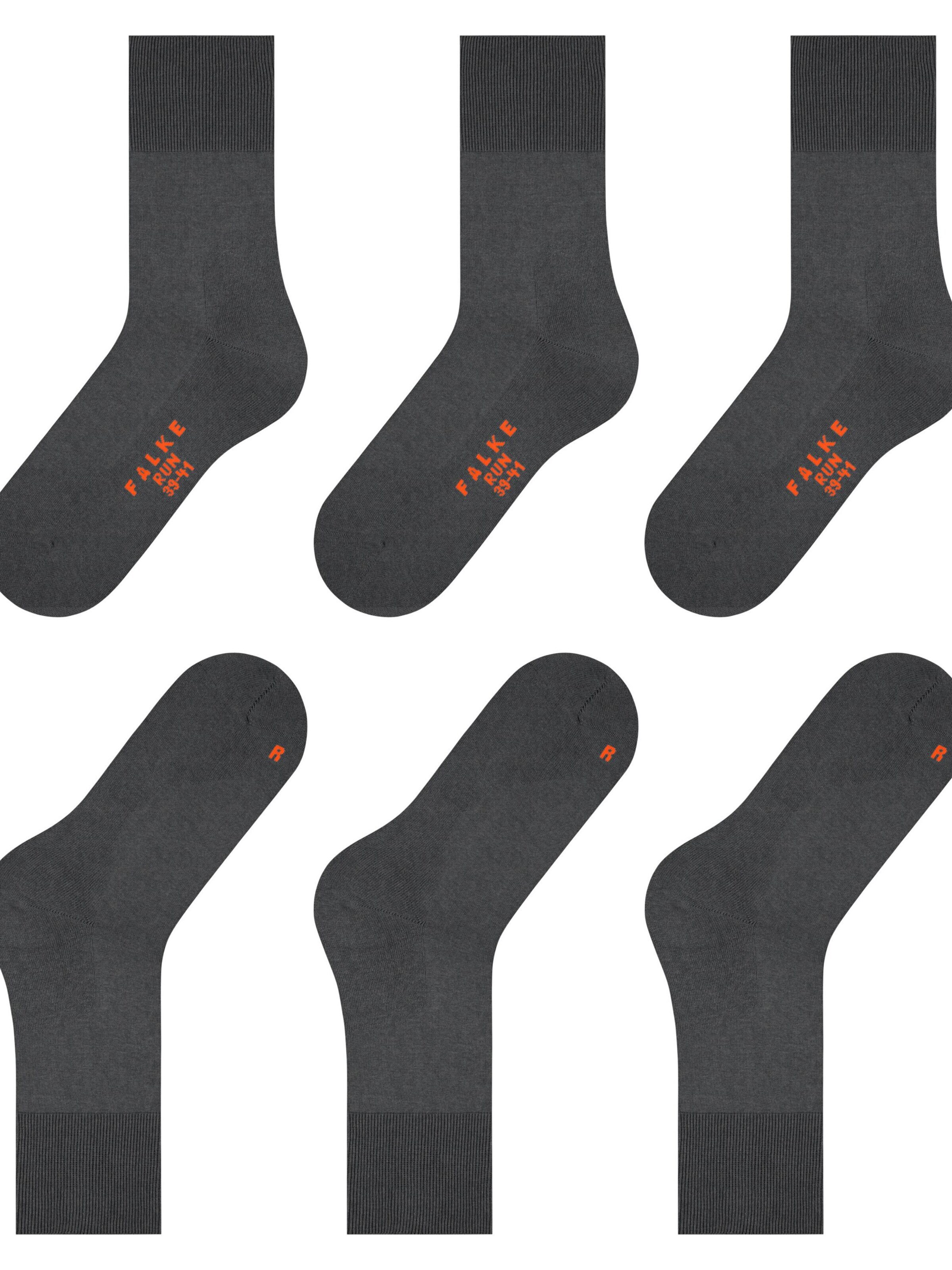 FALKE Socks 'Run 3-Pack' in Grey