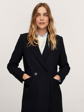 MANGO Between-Seasons Coat 'Dali' in Black: front