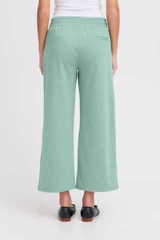 ICHI - Pierna ancha Pantalón 'Kate' en verde