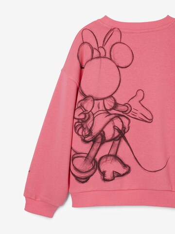 Desigual Суичър 'Minnie Mouse' в розово