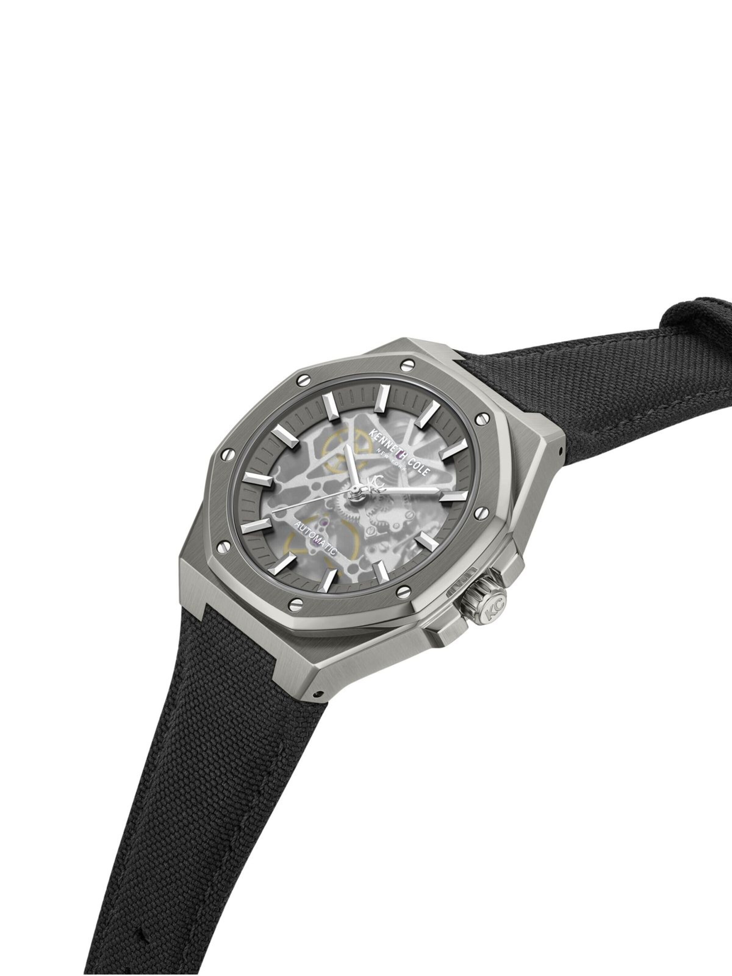 Kenneth Cole Analog Watch 'Automatic watch Benson Grey' in Grey