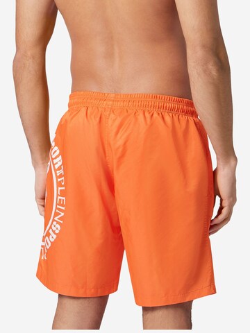 Shorts de bain 'Carbon Tiger' Plein Sport en orange