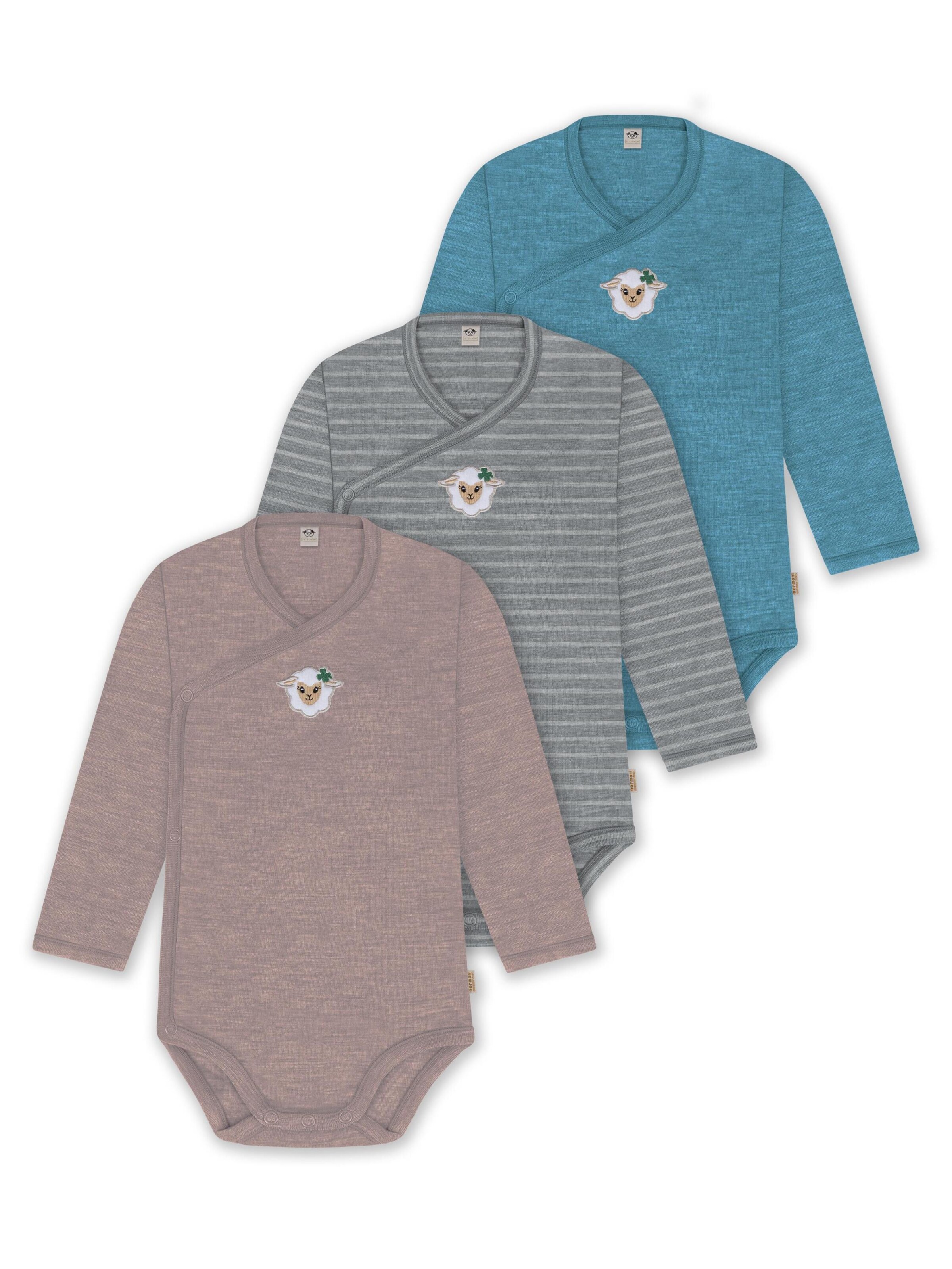 Barboteuse / body normani en mélange de couleurs : devant