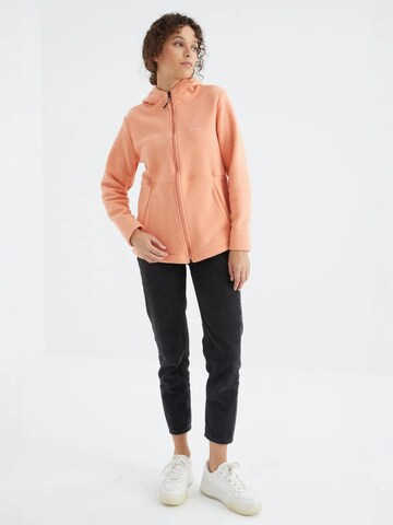 Tommy Life Fleece jas in Oranje