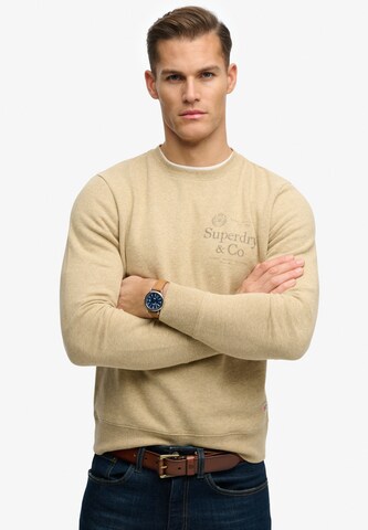 Superdry & Co Sweatshirt '1954 Company' in Beige: voorkant