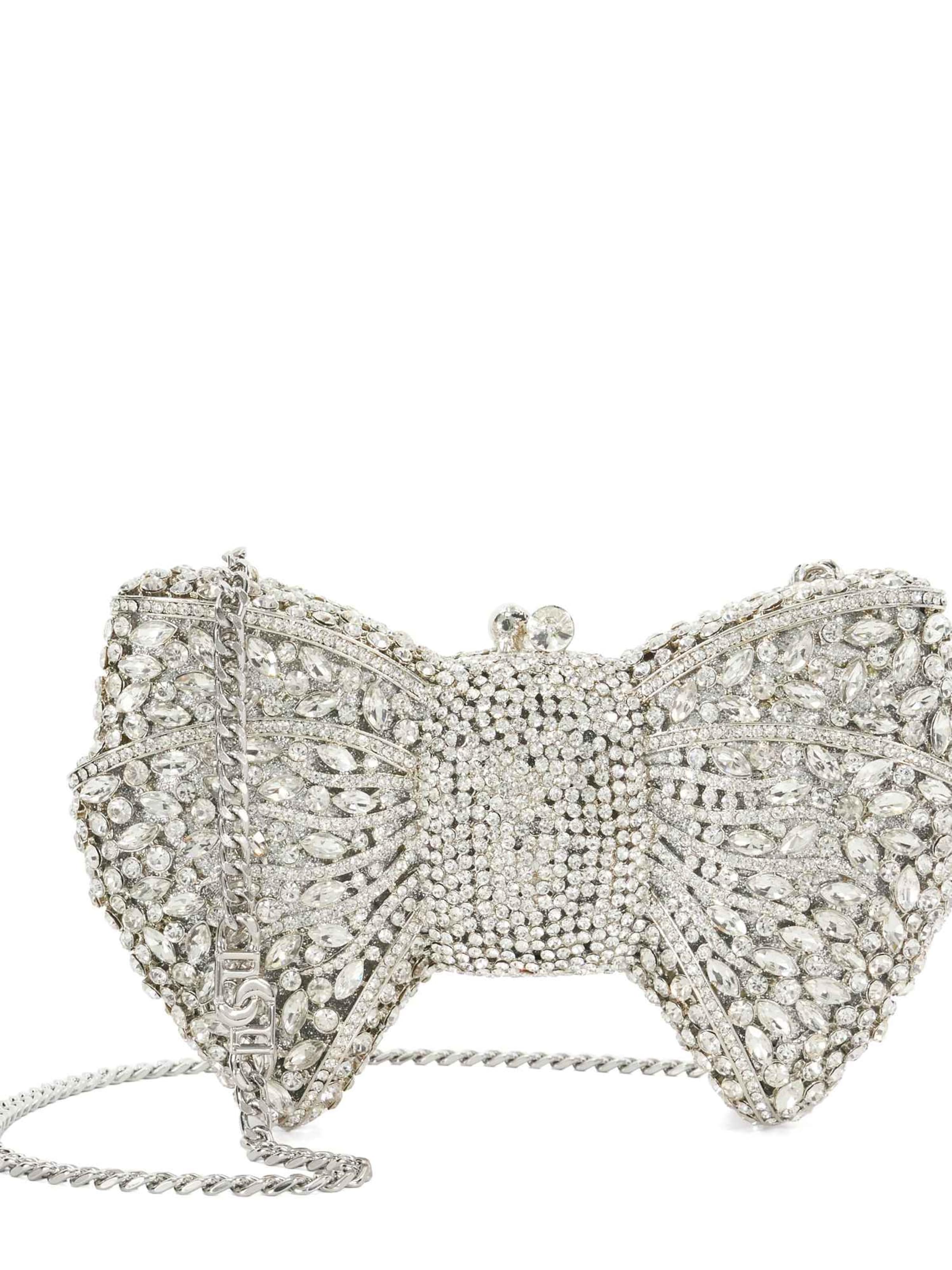 Dune LONDON Clutch 'Enchant' in Silber: Vorderseite