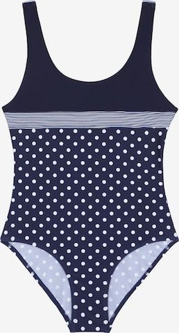 La V Swimsuit 'Badpak' in Blue: front
