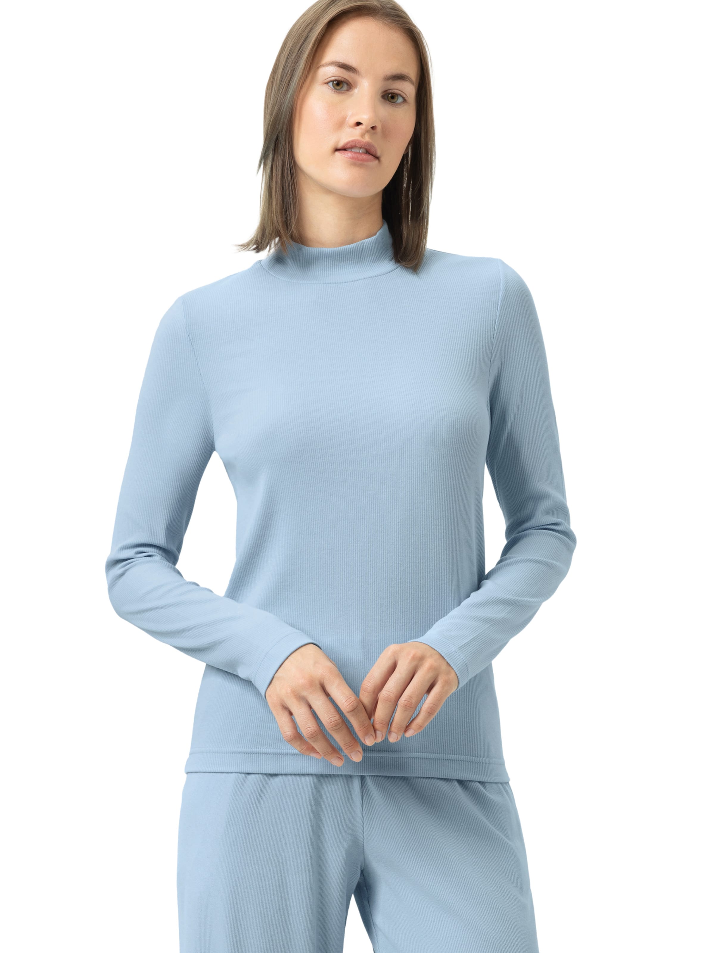 Chemise de nuit 'Casual Rib ' Mey en bleu : devant