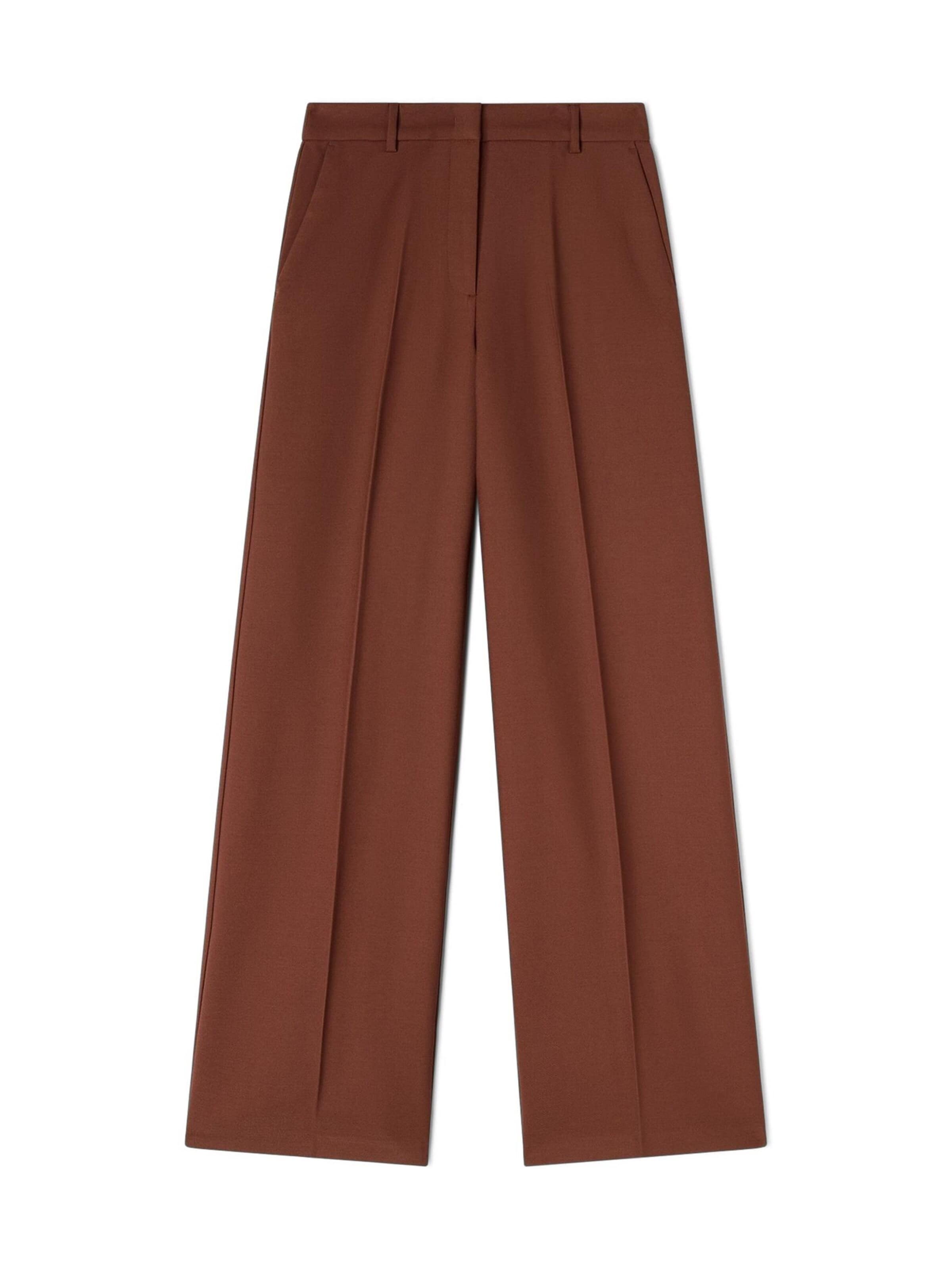 MOTIVI Wide leg Trousers in Brown: front