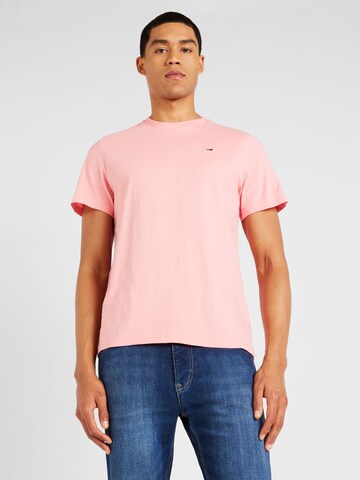 Tommy Jeans Regular Fit T-Shirt in Pink: predná strana