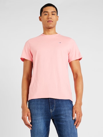 Tommy Jeans Regular Fit T-Shirt in Pink: predná strana