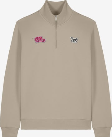 Surf Monkey - Sudadera en blanco: frente