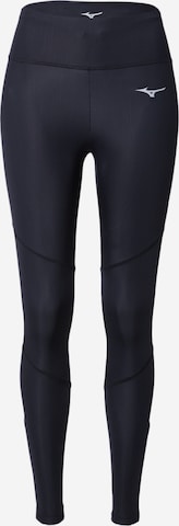 MIZUNO Skinny Workout Pants 'Impulse Core' in Black: front