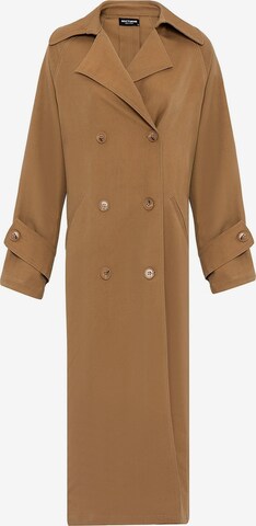 NOCTURNE Ανοιξιάτικο και φθινοπωρινό παλτό σε μπεζ: μπροστά