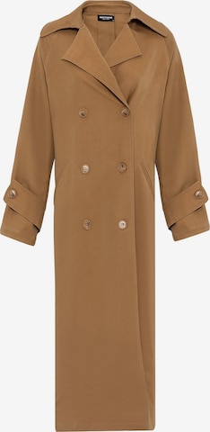 NOCTURNE Between-Seasons Coat in Beige: front