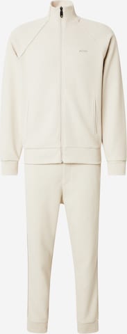 BOSS Sweat suit in Beige: front