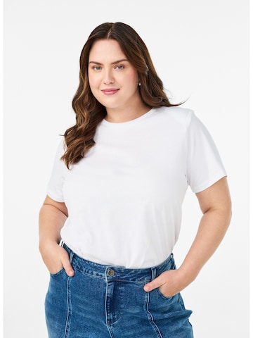 Zizzi Shirt 'Mdina' in White: front