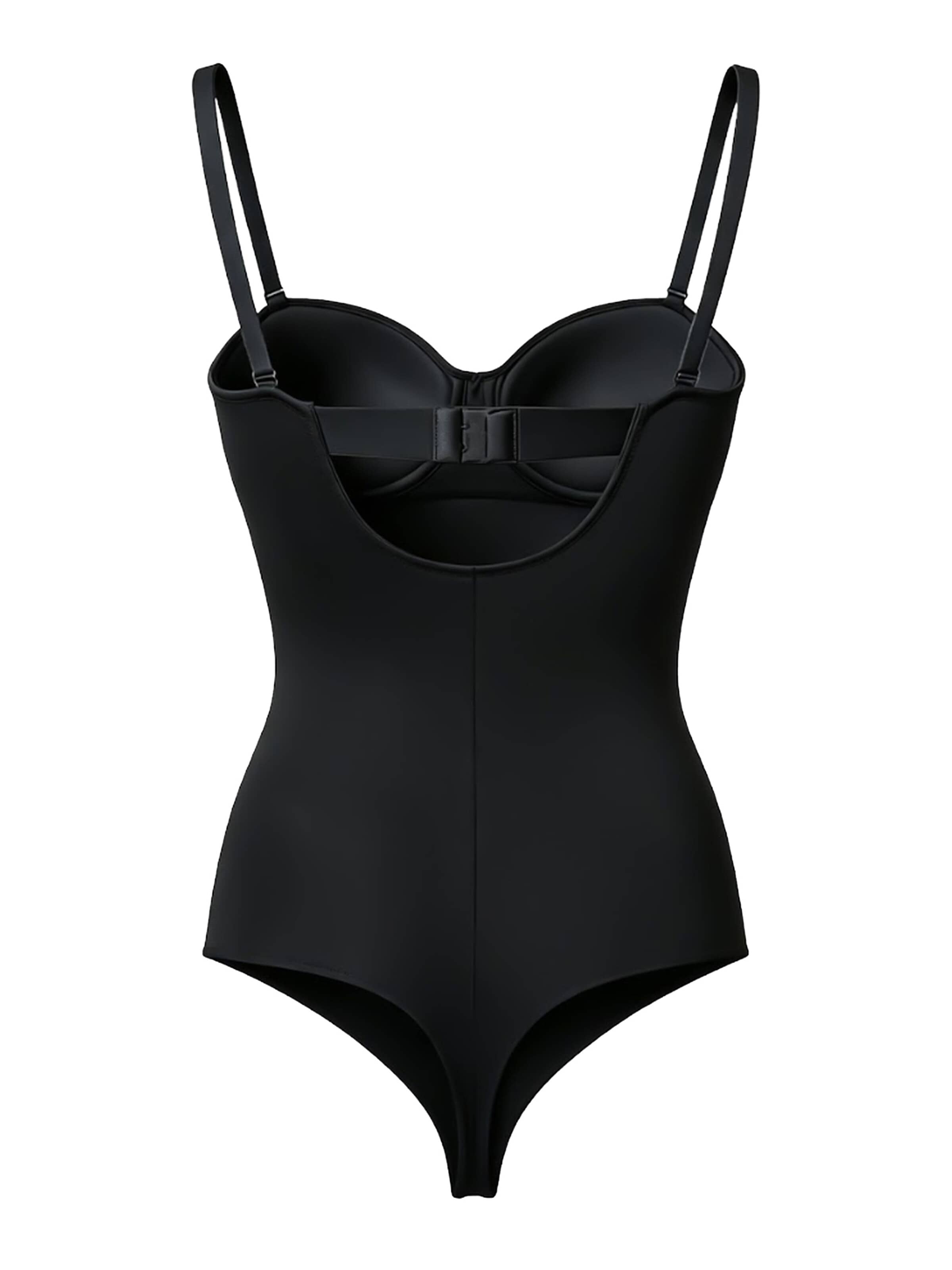 cfab - Body moldeador 'Push-Up integrierter Bodysuit mit String' en negro