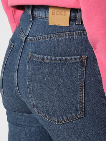 BOSS Regular Jeans ' Straight Crop 2.0 ' in Blau