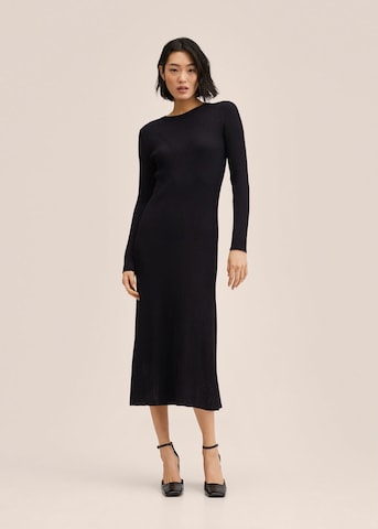 MANGO Knitted dress 'Maggie' in Black: front