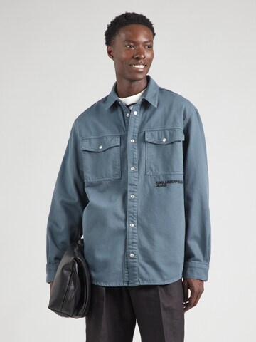 Regular fit Camicia di KARL LAGERFELD JEANS in verde: frontale