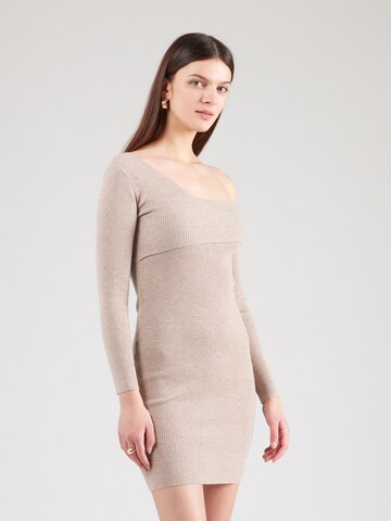 Miss Selfridge Knit dress in Beige: front
