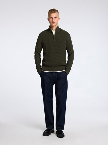 Pull-over 'SLHTheo' SELECTED HOMME en vert
