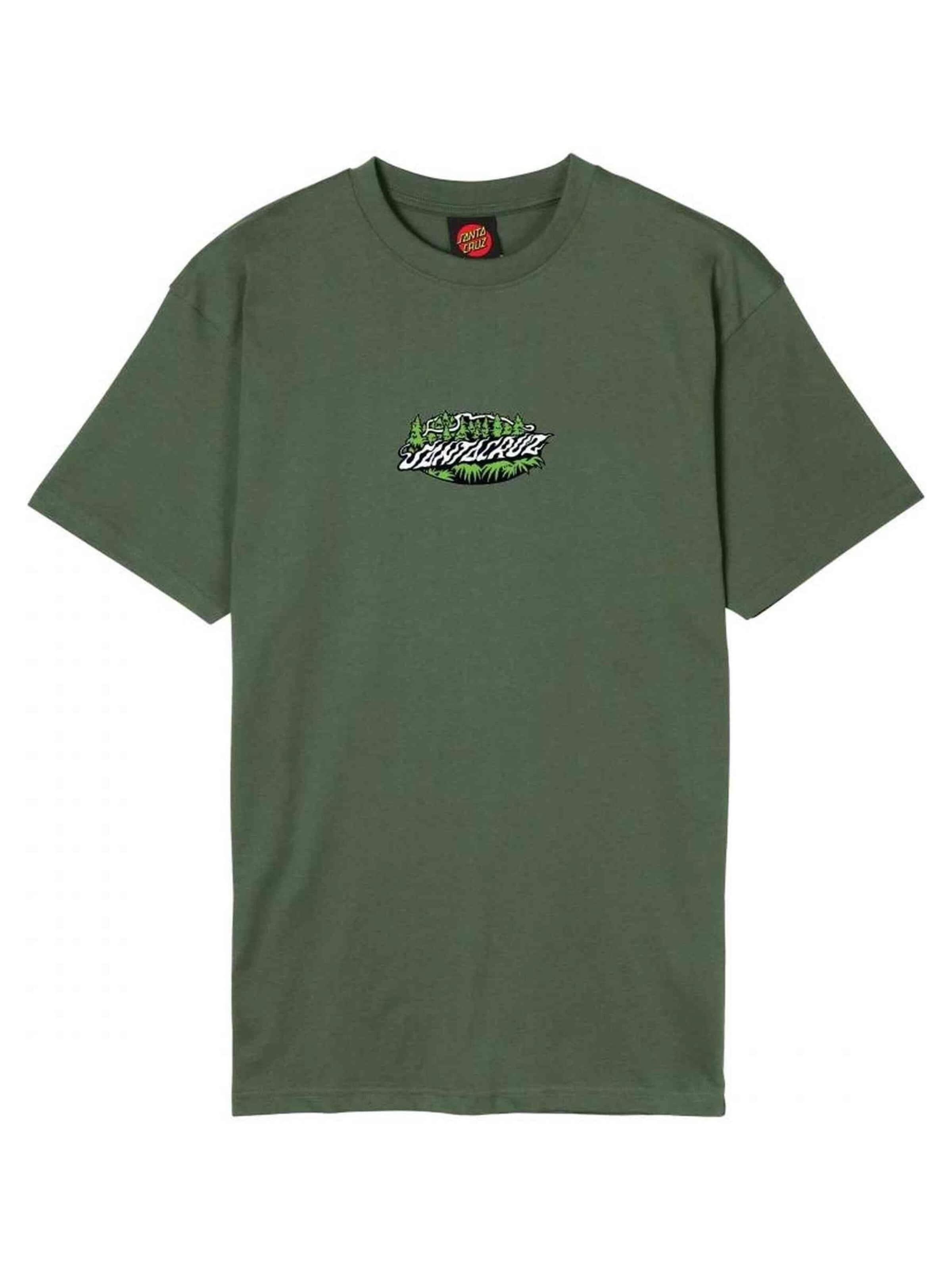 Santa Cruz - Camisa 'Camiseta santa cruz verde winkowski big foot tee' em verde: frente