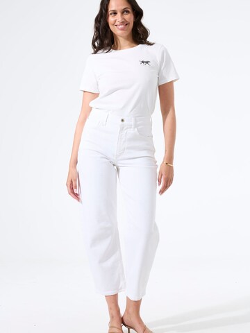 GARCIA Tapered Jeans in White: front