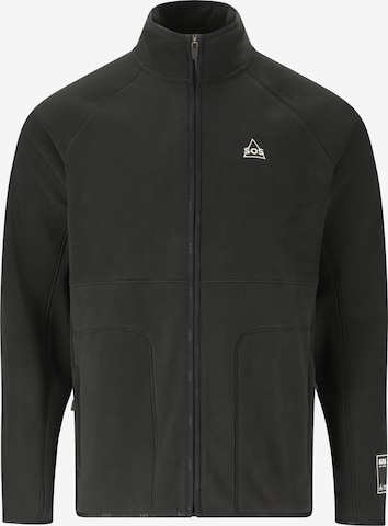 SOS Fleecejacke 'Munson' in Schwarz: Vorderseite