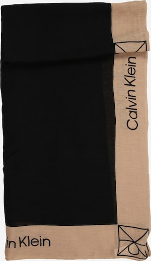 Calvin Klein Strandtuch in hellbraun / schwarz, Produktansicht