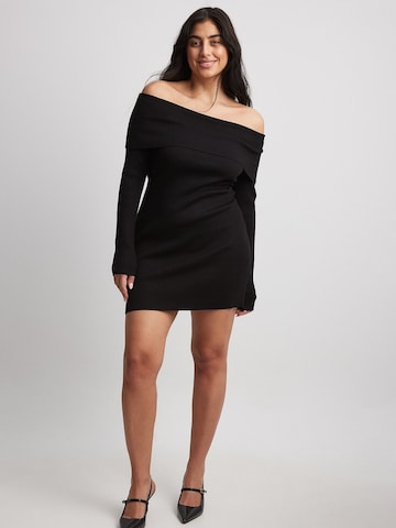 NA-KD Knitted dress in Black
