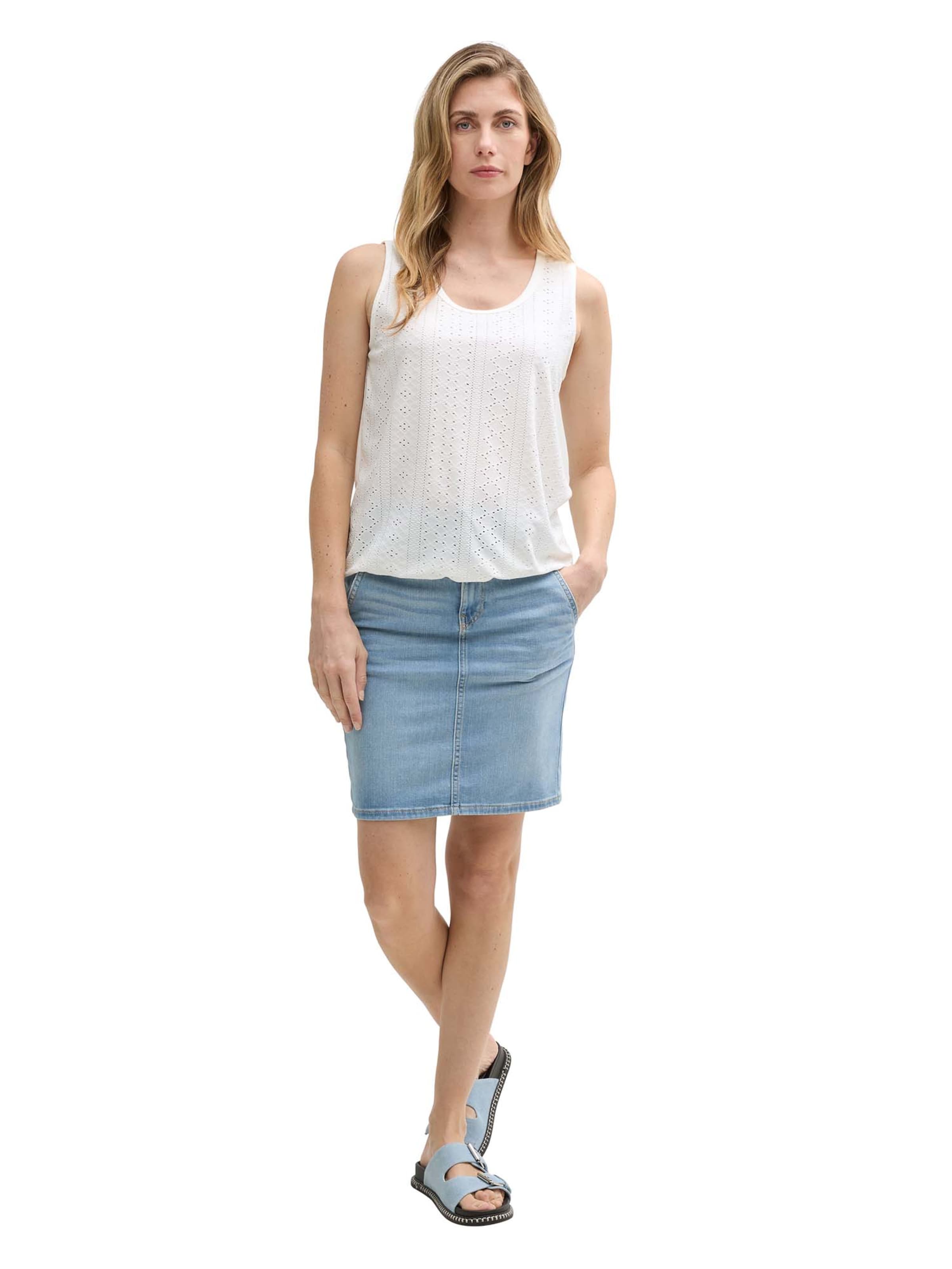 TOM TAILOR Τοπ σε λευκό