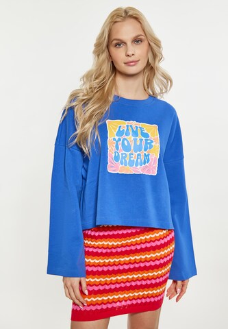 IZIA Sweatshirt in Blauw: voorkant